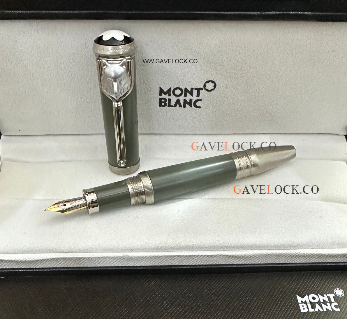 AAA Copy Montblanc Rudyard Kipling Fountain Green Barrel Pen